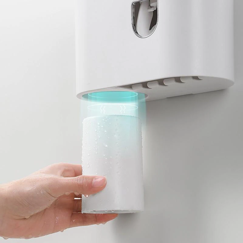 Toothpaste squeezer toothpaste dispenser bathroom accessories set Bathroom Accessories Sets Toothbrush Holder Automatic Toothpaste Dispenser Wall Mount Toothpaste Squeezer Storage Rack Organizer