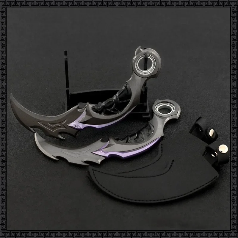 Valorant Weapon 16cm Melee Reaver 2.0 Karambit Knife 16cm Metal Game Peripheral Samurai Sword Alloy Model Keychain Kid Gift Toys 2