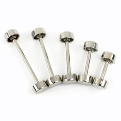 Set of 10 Metal Double Cap Screw Rivets for Leather Crafting and Repair (Silver)