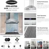 Wall Mount Range Hood with Ducted Convertible Ductless (No Kit Included), Ceiling Chimney-Style Stove Vent, LEDs Light 3