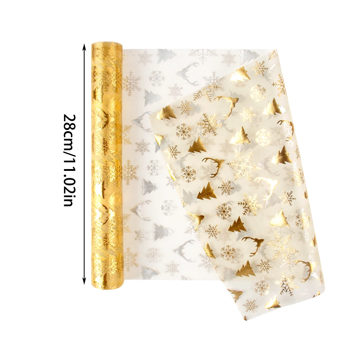 Sparkle Metallic Gold Thin Table Runner Gold Snowflakes Sequin Glitter Mesh Roll Wedding Christmas Table Centerpiece Decorations