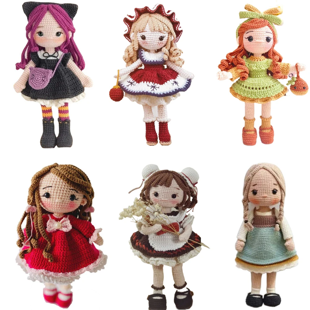 TPRPYNGrilCrochetKitDIYDollCrochetingkitsamigurumiKnittingkitsCraftToyhandmakekits