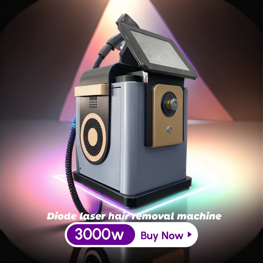 Black Swan Portable Professional 3 Wave Diode Ice Titanium Laser Body Hair Removal Machine 808NM Device 3000w