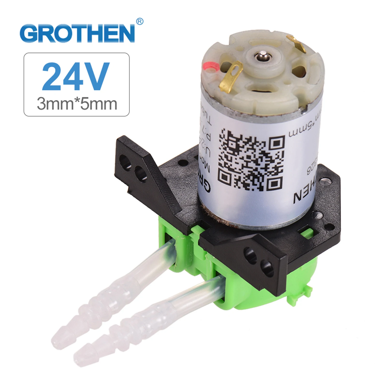DC 24V Dosing Pump Peristaltic Pump Mini Water Liquid Peristaltic Tube Head Self-Priming Function for Aquarium Lab For liquid transfer pump