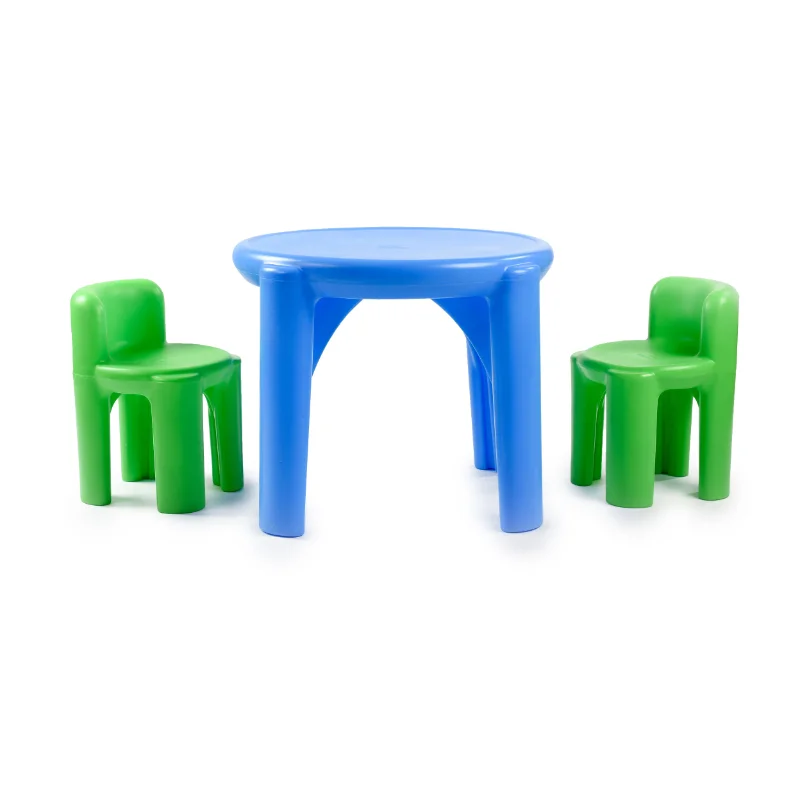 

Children Table and Chair Set for Kids Eating, Playing, Crafts Easy To Clean Surface Includes Two Child-sized Chairs