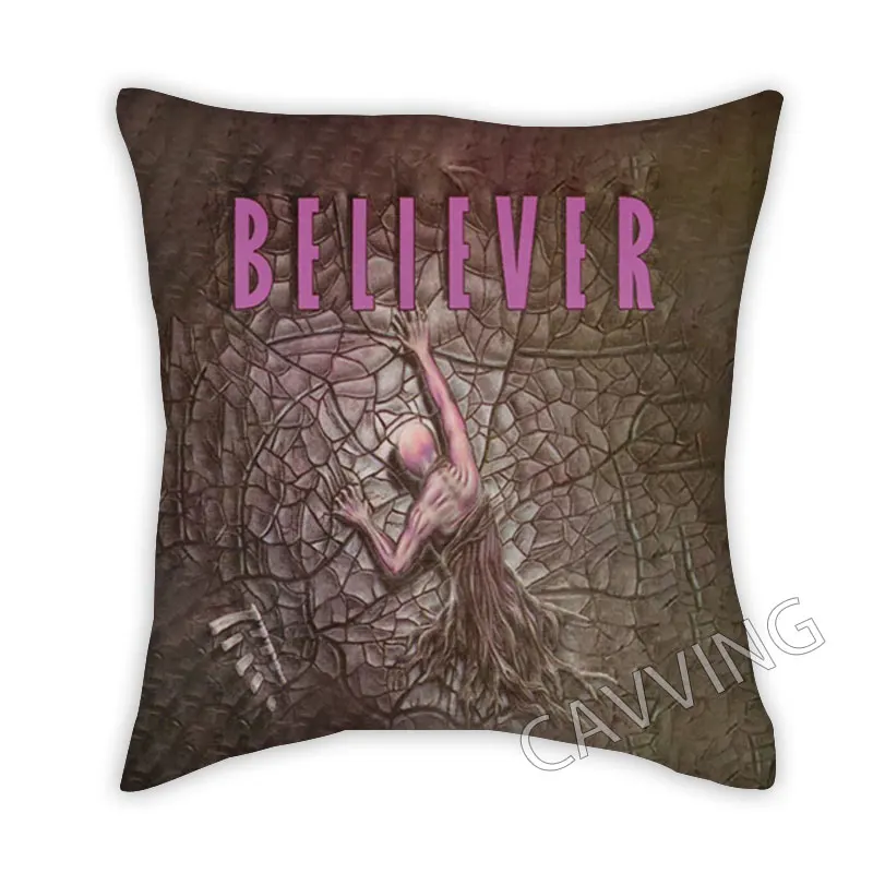 

Believer Rock 3D Printed Polyester Decorative Pillowcases Throw Pillow Cover Square Zipper Cases Fans Gifts Home Decor