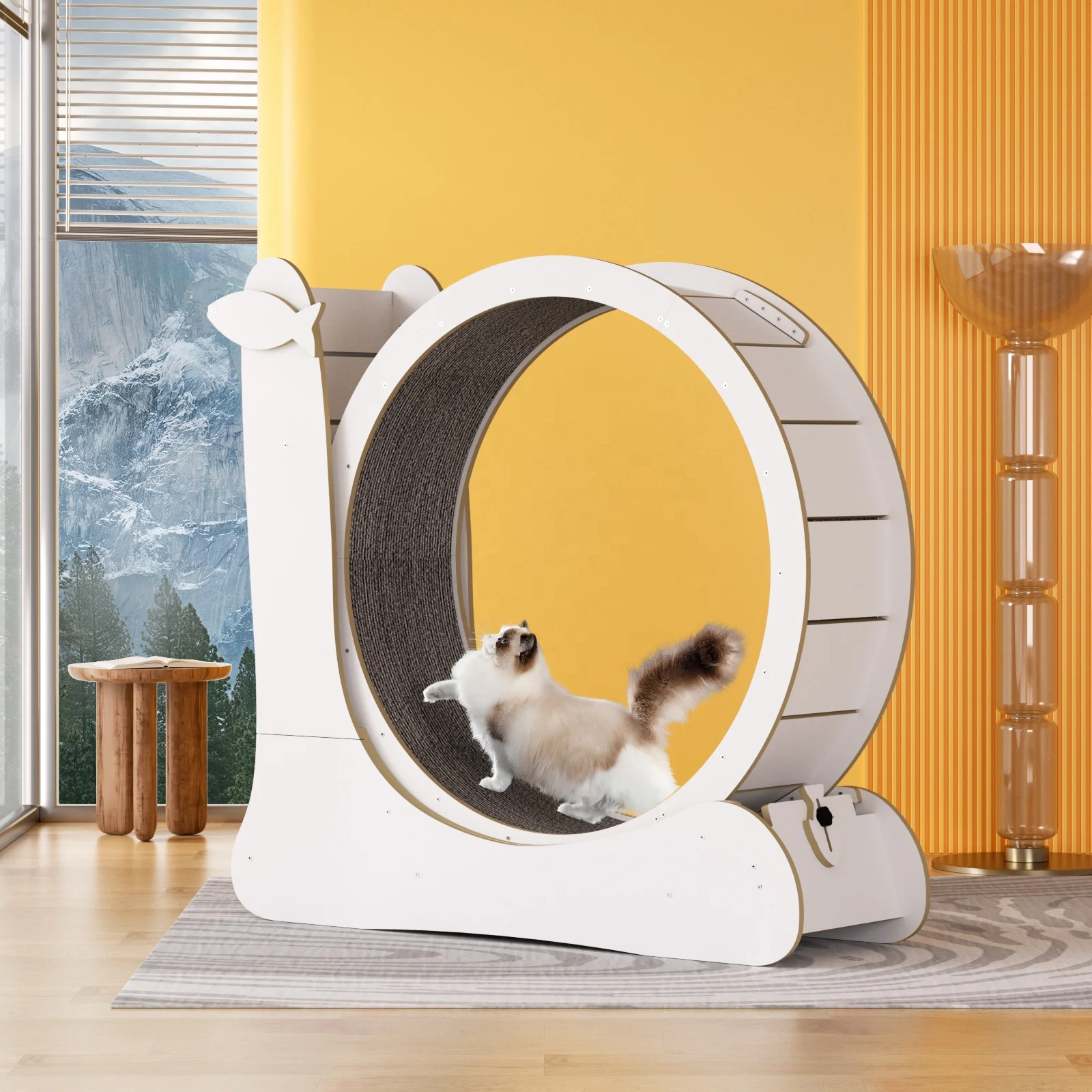 Modern and Fashionable Pet Running Treadmill Eco-Friendly Cat Exercise Wheel Lovely and Simple Style Lifelike Design