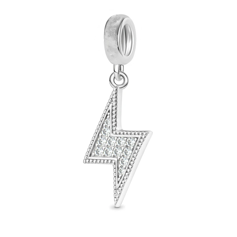 New Aircraft Lightning Pendant Splittable Sun & Moon Charm Bead Fit Original European 925 Silver Bracelet DIY Women Jewelry Gift 6