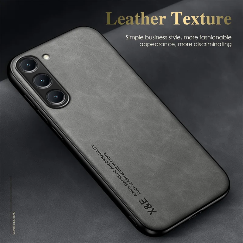 Premium Magnetic Sheepskin Leather Phone Case Cover