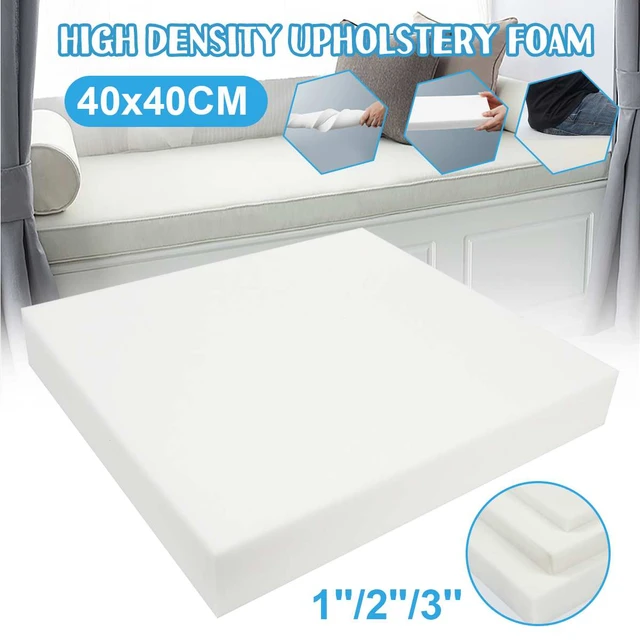 40x40cm High Density Seat Cushion Foam Rubber Replacement Polyurethane  Upholstery Cushion Pad White Firm Foam Sheet Cushion Pads - AliExpress