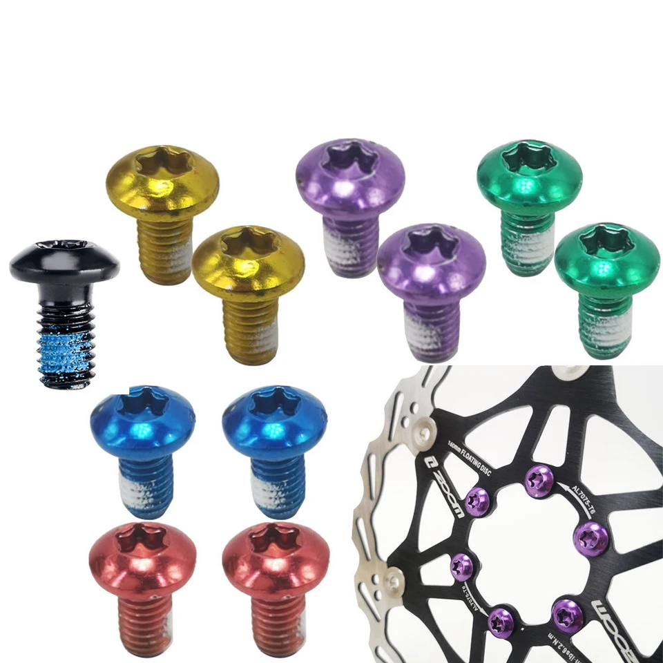 12 Boulons Frein à Disque Torx T5 M5x10 Mm Pour Vélo VTT - Acier Universel