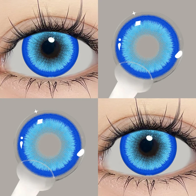 JeweLens Blue Color Cosplay Contact Lenses - Vibrant Big Eyes Effect, Premium Quality, Fast Shipping