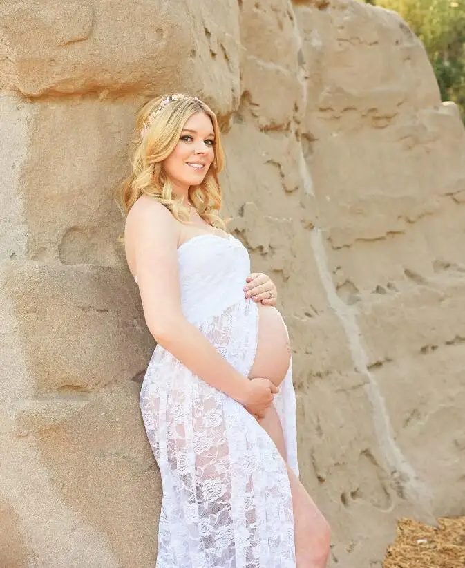 Maternity Photography Props Dress Pregnant Mother Dress  Women Pregnancy Clothes Lace Dress For Pregnant Photo Shoot Clothing