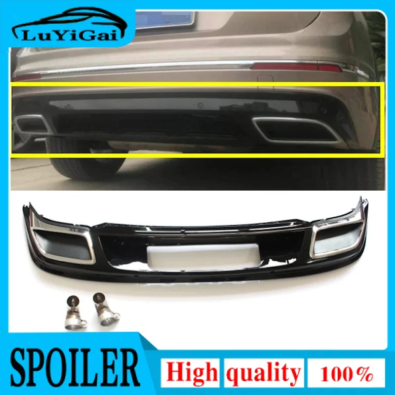 

Rear Bumper Diffuser Rear Lip Double Exhaust Tube Tips For Tiguan 2017 2018 2019 Upgrade Double Square Exhaust Tube Car Styling