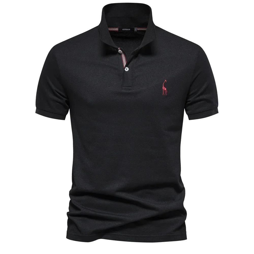 Men’s lapel cotton polo shirt for smart casual style