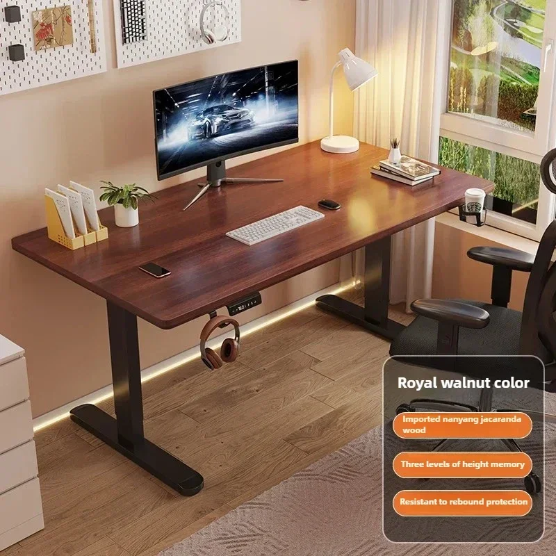 Mesa elevadora eléctrica de madera maciza, mesa de ordenador inteligente, escritorio de estudio en casa, escritorio de oficina, mesa de juegos, banco de trabajo para dormitorio