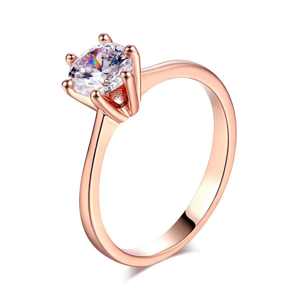 Engagement Rings For Women Bride Crystal Silver Gold Color Wedding Rings Accessories Jewelry