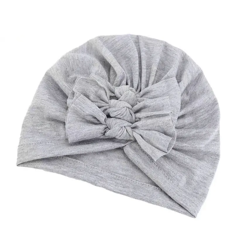 Kids Cotton Turban Hats Baby Girl Toddlers Breathable Soft Hat Newborns Baby Beanie Cute Cap Headraps