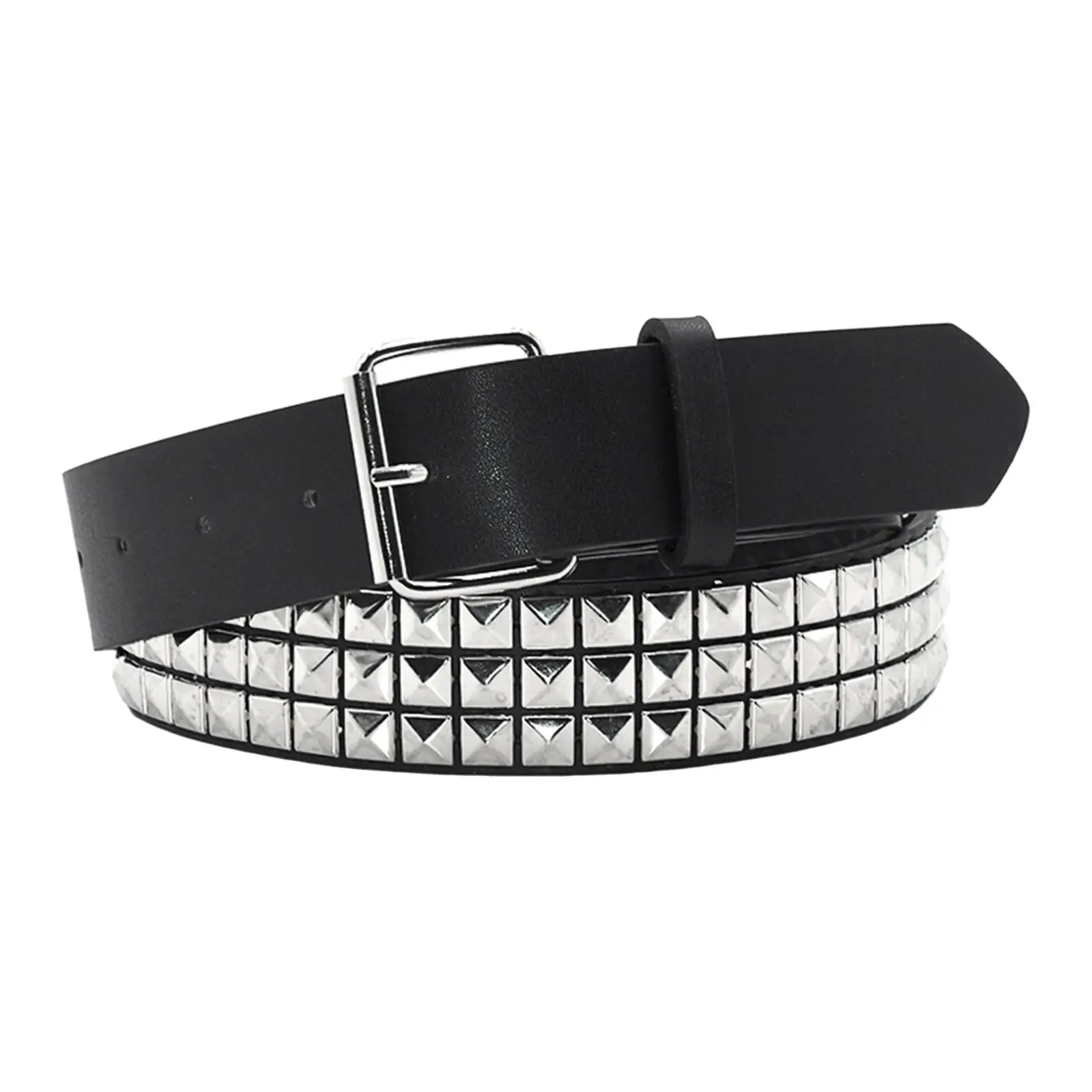 Fashion Rivet Belt Men Women\'s Studded Belt Punk Rock With Pin Buckle Belt Waistband