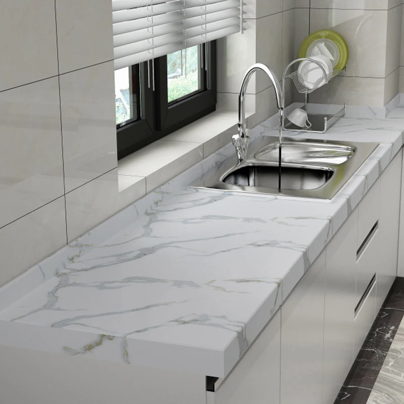 Wall Stickers Marble Wall Stickers Kitchen Countertops Cabinets Furniture Self-adhesive PVC Greaseproof Stickers