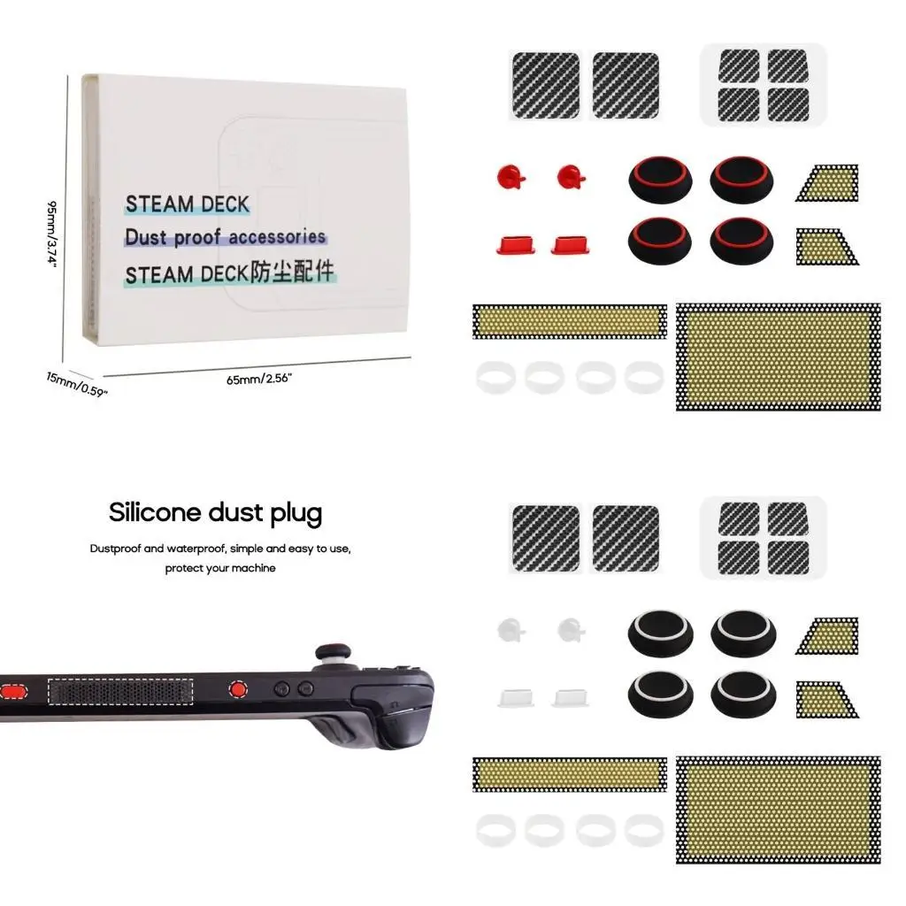 Comprehensive Gaming Protection Kit with Dust Filters & Button Stickers