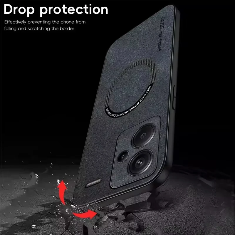 Premium Magnetic Luxury Leather Shockproof Case - Stylish Protection