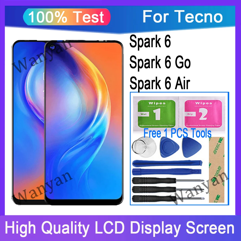 

Original For Tecno Spark 6 Spark 6 Go Spark 6 Air LCD Display Touch Screen Digitizer Replacement