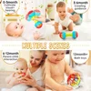 Baby Rattle Games Sensory Toys for Babies 0 12 Months 1 Years Rotating Ball Grasping Activity Development Silicone Teething Toys 4