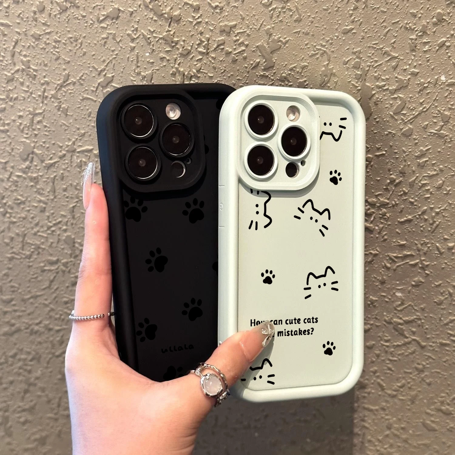 Lovely Line Cat Dog Phone Case - Adorable and Durable Pet-Themed Cover