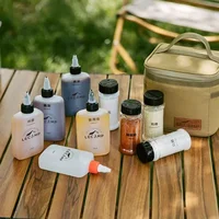 Outdoor camping Seasoning Dispenser Spice Containers Camping seasoning jar Camping Spice Kit Set with Travel Storage Bag 2