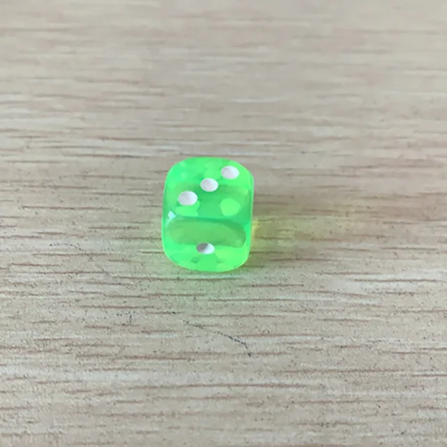 20PCS 6 Sided Portable Table Games Dice 14MM Acrylic Round Corner Board Game Dice Party Gambling Game Cubes Digital Dices D6 game dice dice set acrylic dice