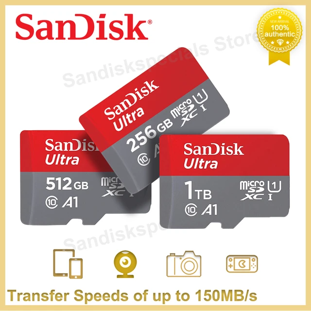 SanDisk-Carte Micro SD, 32 Go/64 Go/100% Go/128 Go/256 Go/512 Go/1 To, TF,  mémoire pour smartphone et tablette - AliExpress