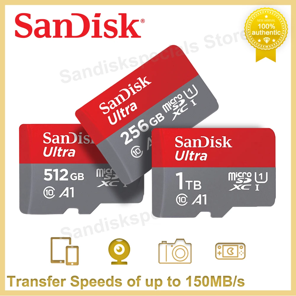 SanDisk Ultra 128GB microSDXC UHS-I Card with Adapter