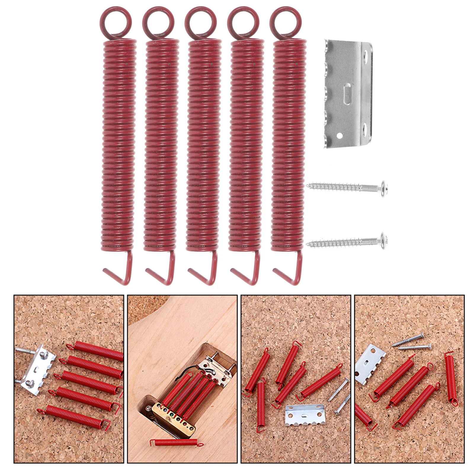 

1 Set Tremolo Bridge Claw Kit Tension Springs Vintage Screws for Electric Guitar