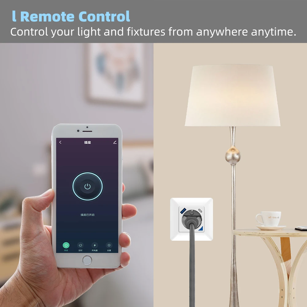 Tuya-Ʈ ÷ Wifi EU16A  , ÷  C Ʈ   īƮ ٿ   Alexa Google Ȩ ۵
