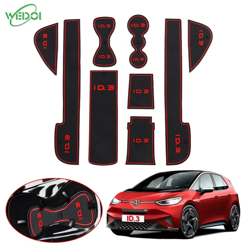 

Interior Non-Slip Anti Dust Cup Holder Inserts For 2021 2022 VW ID.3 Center Console Liner Car Accessories For Volkswagen