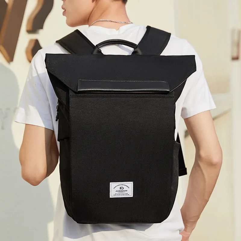 Laptop backpack 15.6-inch travel USB charging large capacity men's and women's minimalist Oxford cloth backpack