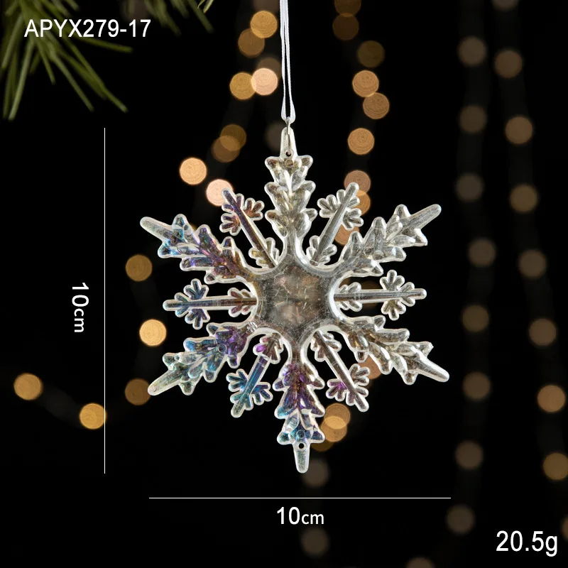 thumbnail image 1 of Nuevo colgante de acrílico con forma de árbol de Navidad y cristal de hielo transparente de colores, 1 of 5