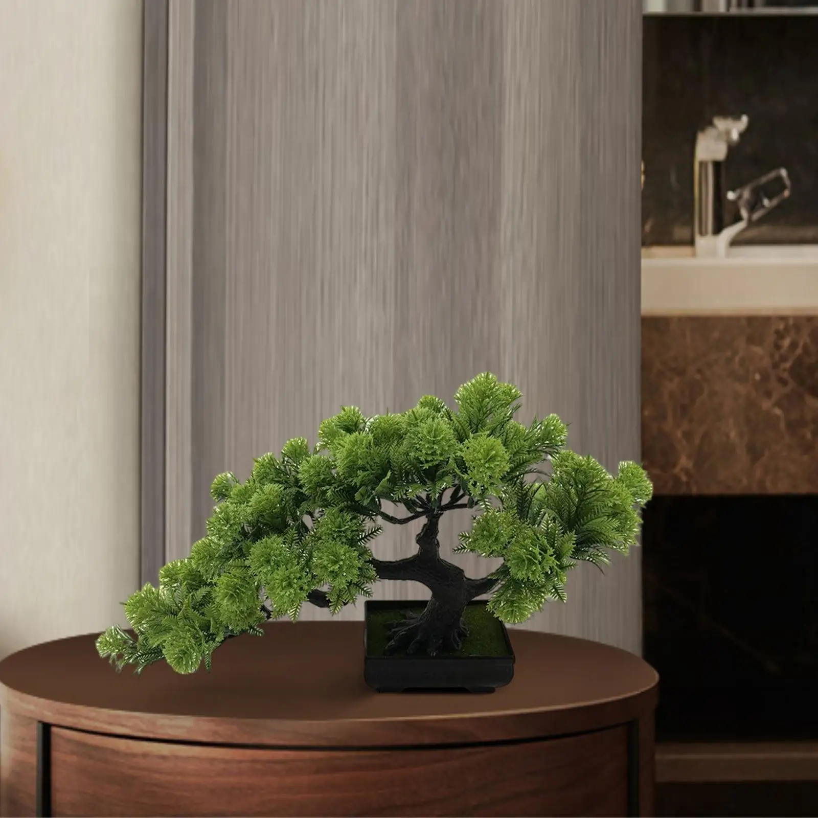 Kunst Bonsai Boom Kunstmatige den Bonsai Boom Nepplanten Groene Plant Zen Tuin Decoratie Ornament Home Office Desktop Woonkamer Decor, Hoogte 21.65'' Valse Plant in Pot Kunstplanten