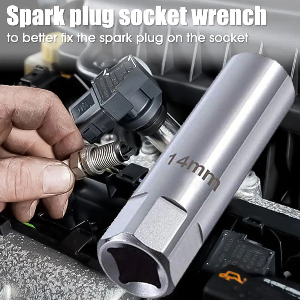 

Universal Spark Plug Sleeve Wrench 3/8" Socket Magnetic Wall Car Tools 16mm Plug Angle 12-Point Thin Spark 14mm Removal Q9L0