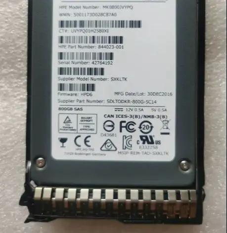 For P49744 001 P49046 B21 800GB 2 5in DS SAS 12G SSD Solid State Drive