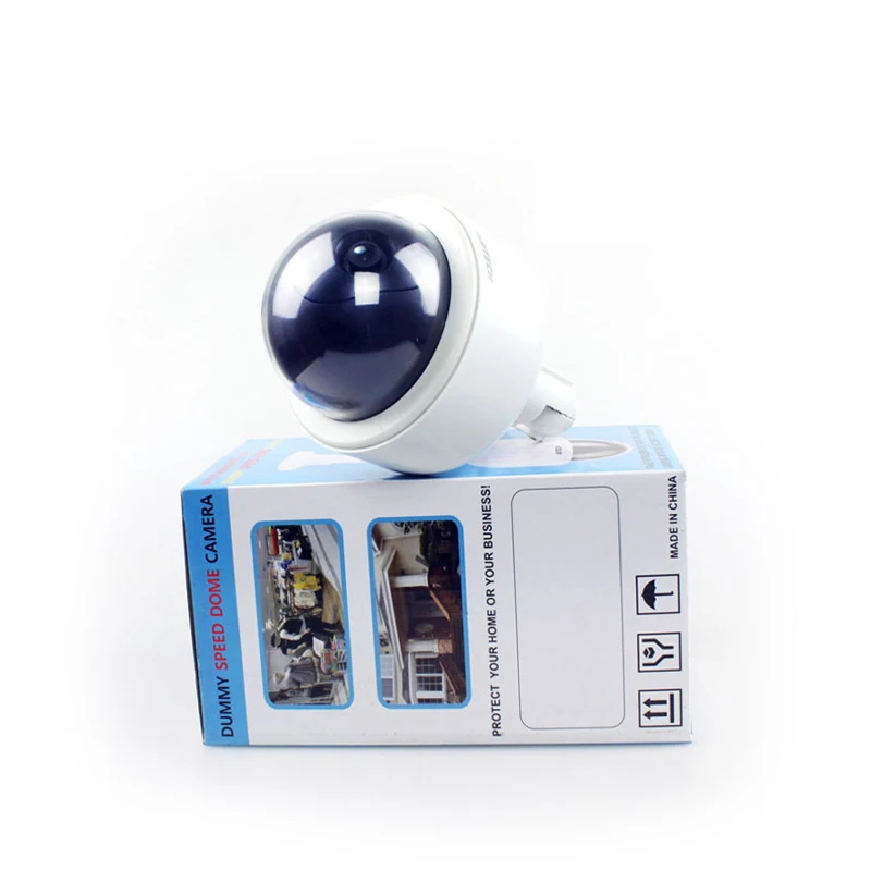 Fake Dummy Camera Outdoor IP54 Rainproof Security Surveillance Flash Dome Camera with CCTV Warning Sticker, ip camera,surveillance camera,wifi ip camera
