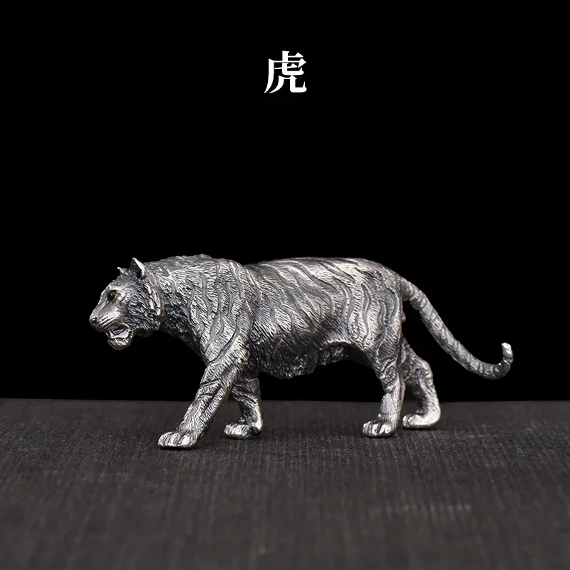 Twelve Zodiac Tea Pet Sterling Silver 999 Tea Table Decoration Pieces Boutique Can Be Soaked and Raised Collectible Play