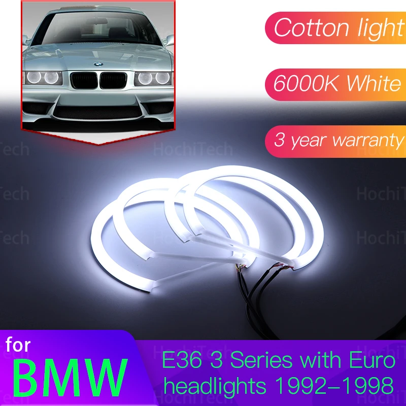Комплект Angel Eyes 1992 л хлопковая белая кольцевая лампа с ореолом для BMW E36 3 серии