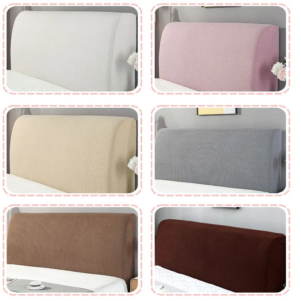 Elastic Home Solid Color Bed Head Covers Dustproof Slipcover Back Chair Cover Bed Headboard Cover