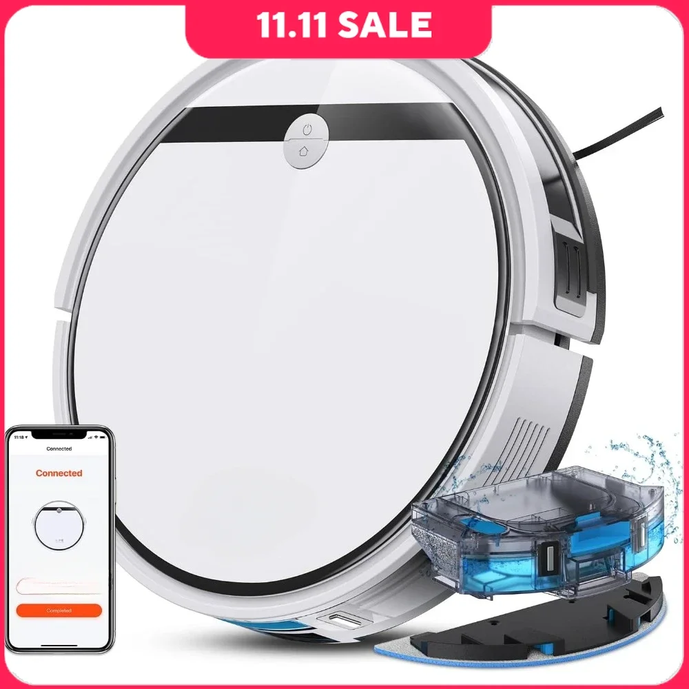 Commercial Washing Robots, Robot Vacuum And Mop Combo, 120mins 3000Pa, 2-in-1 Mopping Robotic Vacuum Cleaner, Washing Robots