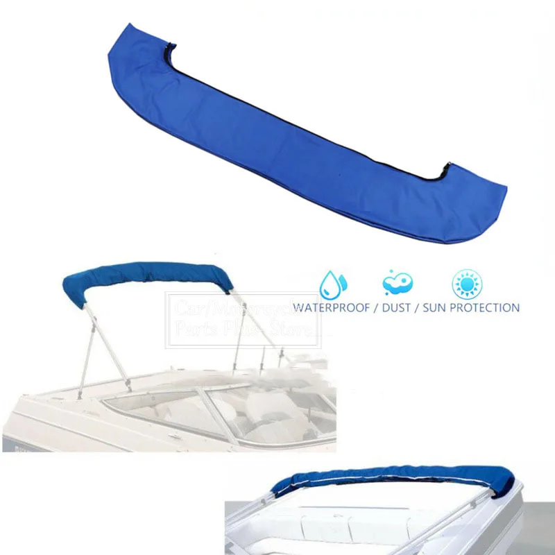 Boat Cover 600D 3 Bow Bimini Top Boot No Frame Waterproof with Zipper Anti UV Dustproof Marine Accessories