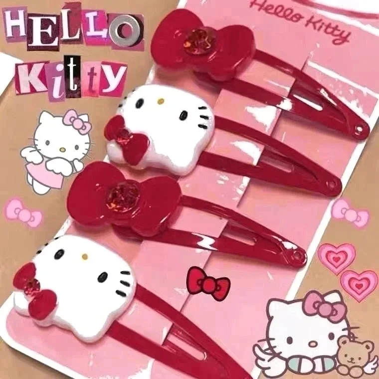 Hello Kitty Pair of Four (2 Hair Pins With 2 Hair Ponies) main image 1