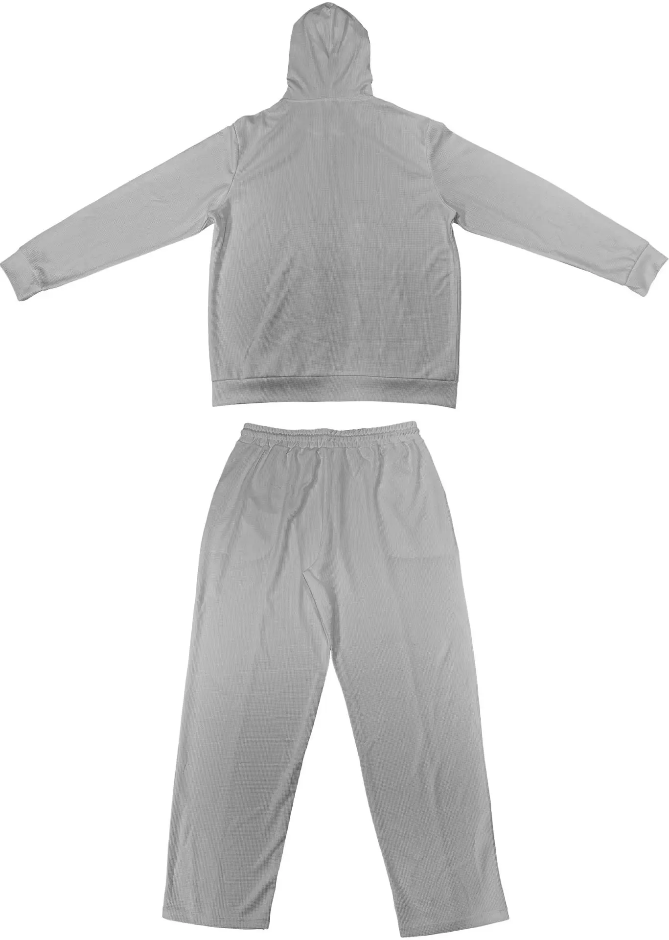 2026 Europäisch-Amerikanischer Kapuzenpullover mit Reißverschluss, Strickmantel, lockerer Sport-Freizeitanzug, 2-teiliges Set für Herren und Damen – Detail 4