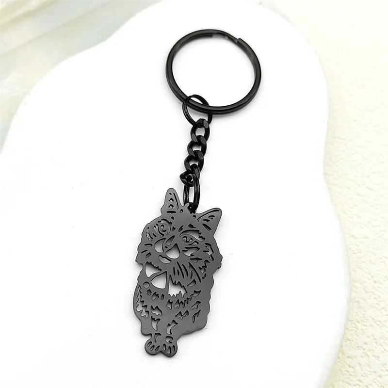 Nette Katze Kätzchen Tier Schlüsselhalter Für Frauen Männer Edelstahl Gold Silber Farbe Schöne Weibliche Tasche Charme Schlüssel Kette Schmuck Geschenk – Detail 10